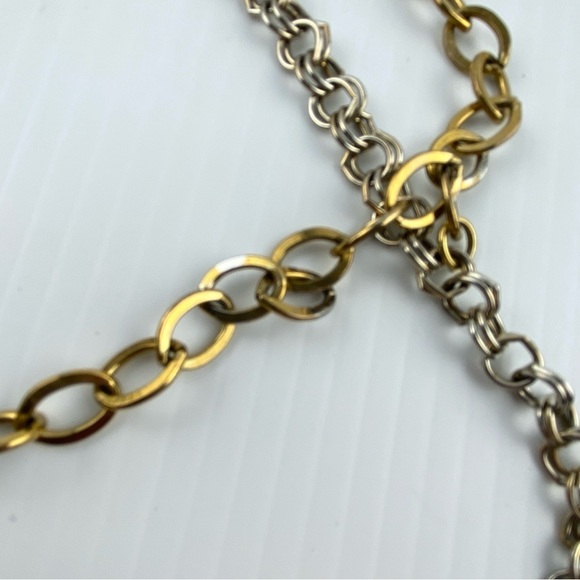 Vintage 80's Chain Belt Mixed Metals 31 inch max. - Picture 7 of 10